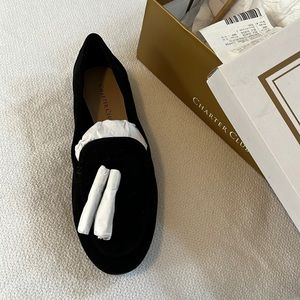 NWT - Charter Club, Black Suede Margott, Loafers, Size 6M